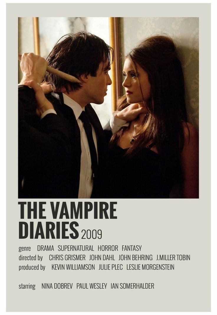Vampire Diaries Poster | Damon Salvatore and Elena