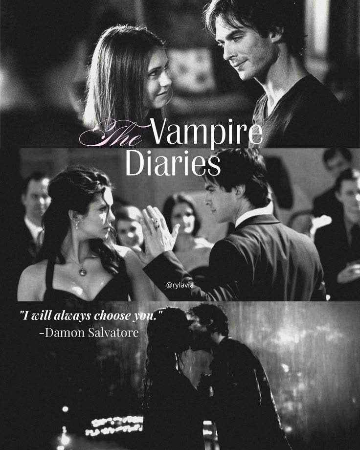 The Vampire Diaries Poster | Damon And Elena