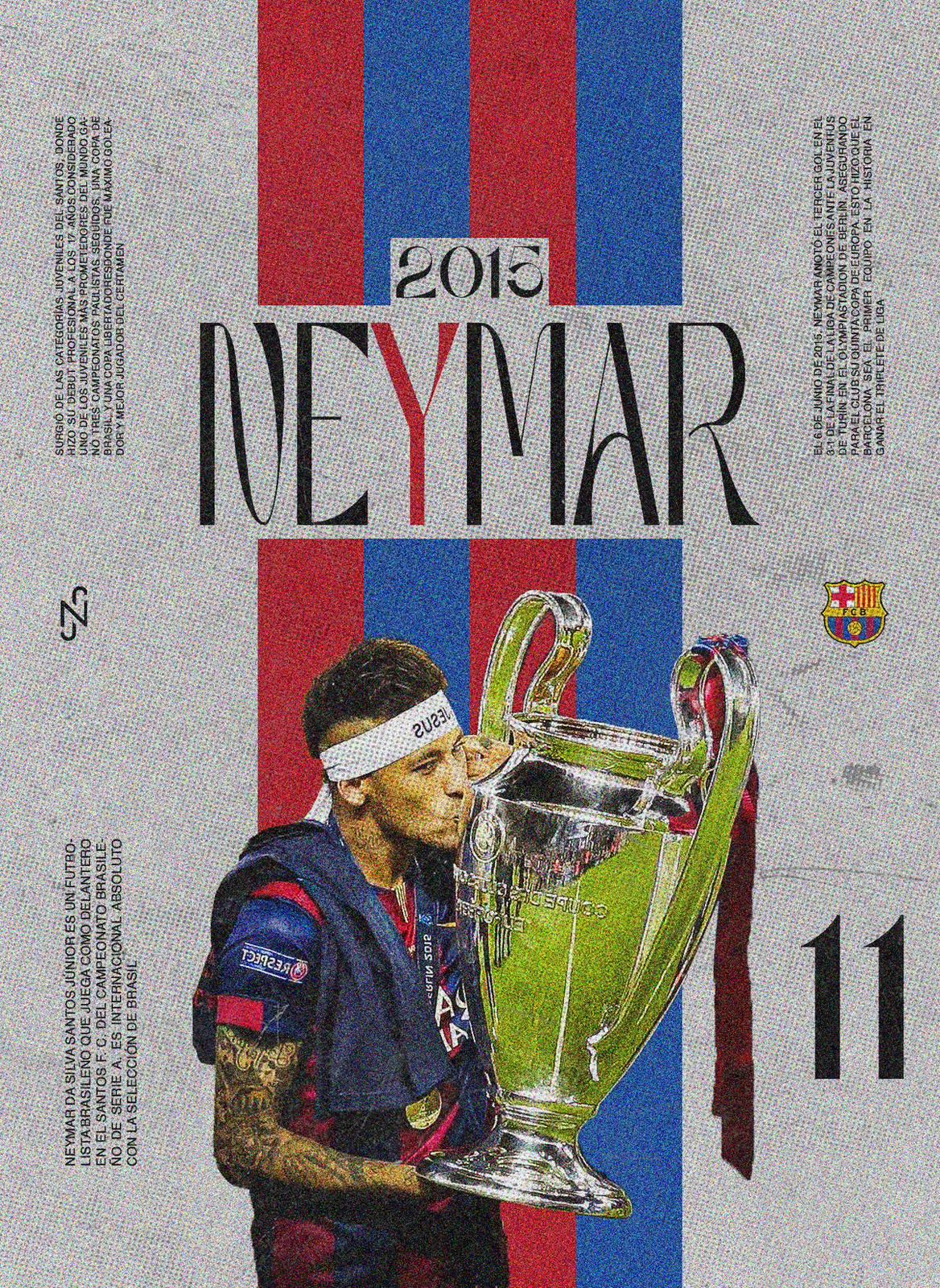 Neymar 2015 Championship | Premium Football Poster