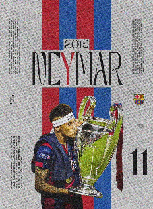 Neymar 2015 Championship | Premium Football Poster
